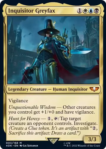 Inquisitor Greyfax (Surge Foil) (3), Universes Beyond: Warhammer 40,000 — Magic card price