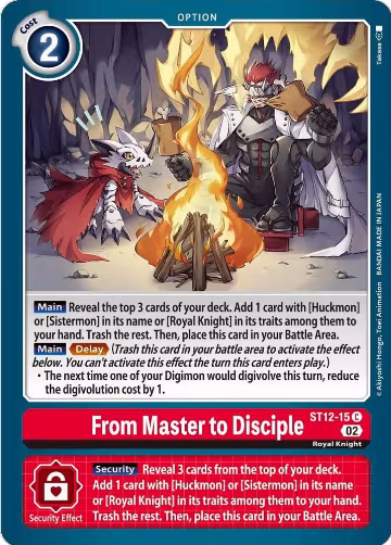 From Master to Disciple (ST12-15 C), Starter Deck 12: Jesmon — Digimon card price