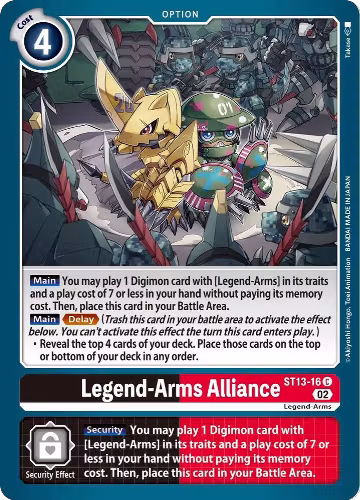 Legend-Arms Alliance (ST13-16 C), Starter Deck 13: Ragnaloardmon — Digimon card price