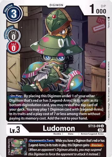 Ludomon (ST13-09 U), Starter Deck 13: Ragnaloardmon — Digimon card price