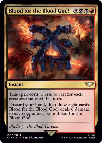 Blood for the Blood God! (Surge Foil) (108), Universes Beyond: Warhammer 40,000 — Magic card price