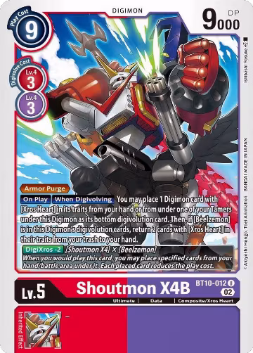 Shoutmon X4B (BT10-012 U), Xros Encounter — Digimon card price