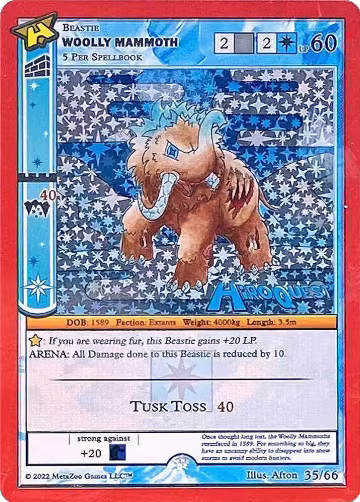 Woolly Mammoth (35/66), Hiroquest Promos — MetaZoo card price