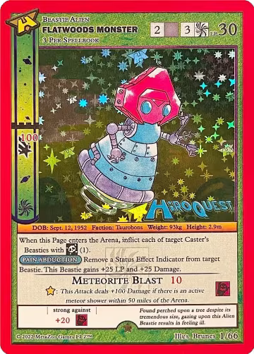 Flatwoods Monster (1/66), Hiroquest Promos — MetaZoo card price