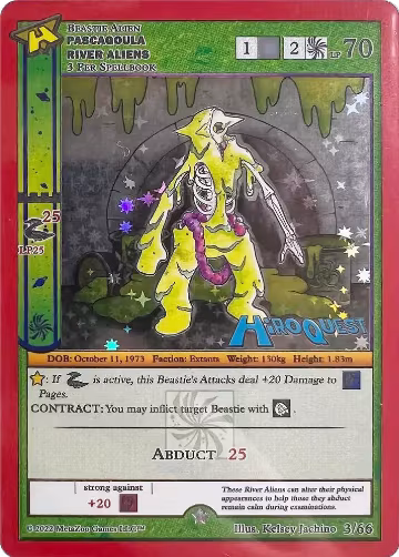 Pascagoula River Aliens (3/66), Hiroquest Promos — MetaZoo card price