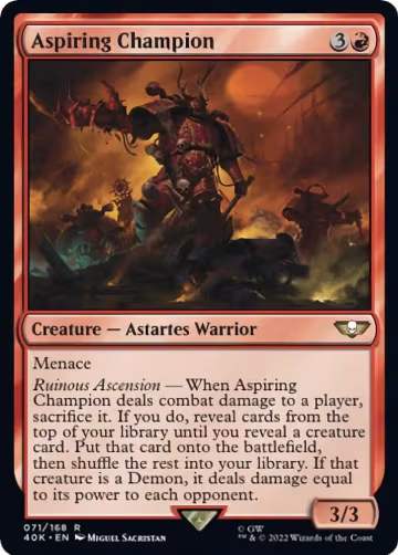Aspiring Champion (Surge Foil) (71), Universes Beyond: Warhammer 40,000 — Magic card price