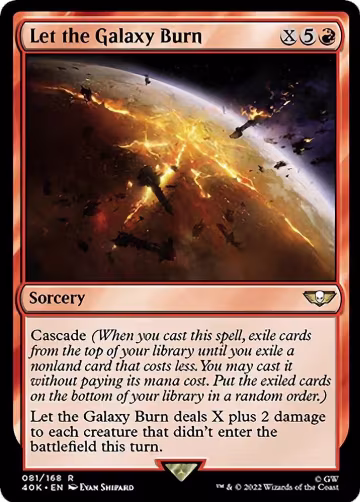 Let the Galaxy Burn (Surge Foil) (81), Universes Beyond: Warhammer 40,000 — Magic card price