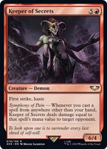 Keeper of Secrets (Surge Foil) (78), Universes Beyond: Warhammer 40,000 — Magic card price