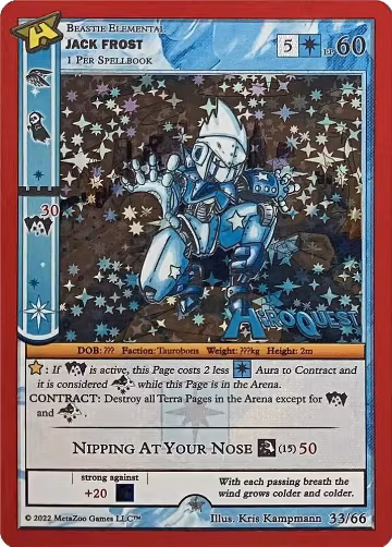 Jack Frost (33/66), Hiroquest Promos — MetaZoo card price