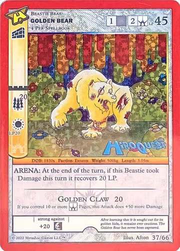 Golden Bear (37/66), Hiroquest Promos — MetaZoo card price