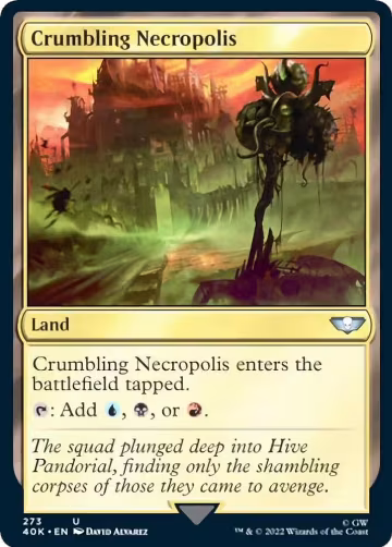Crumbling Necropolis (Surge Foil) (273), Universes Beyond: Warhammer 40,000 — Magic card price