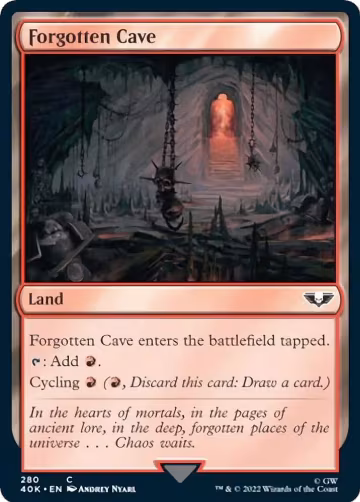 Forgotten Cave (Surge Foil) (280), Universes Beyond: Warhammer 40,000 — Magic card price