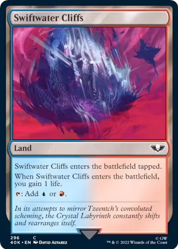 Swiftwater Cliffs (Surge Foil) (296), Universes Beyond: Warhammer 40,000 — Magic card price