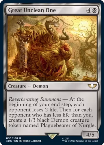 Great Unclean One (35), Universes Beyond: Warhammer 40,000 — Magic card price
