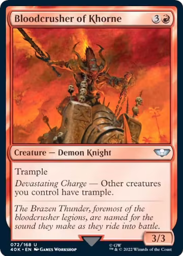 Bloodcrusher of Khorne (72), Universes Beyond: Warhammer 40,000 — Magic card price
