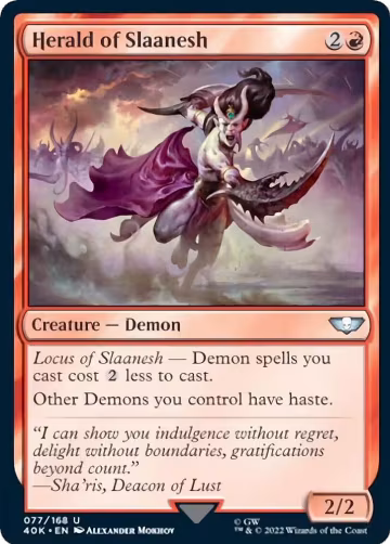 Herald of Slaanesh (77), Universes Beyond: Warhammer 40,000 — Magic card price