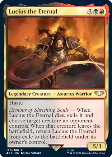 Lucius the Eternal (130), Universes Beyond: Warhammer 40,000 — Magic card price