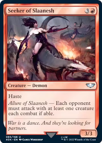 Seeker of Slaanesh (Surge Foil) (85), Universes Beyond: Warhammer 40,000 — Magic card price