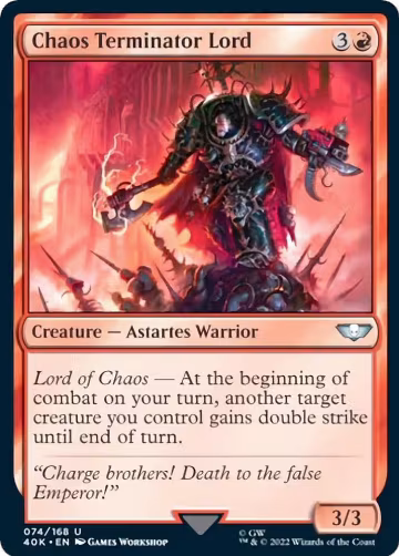 Chaos Terminator Lord (Surge Foil) (74), Universes Beyond: Warhammer 40,000 — Magic card price