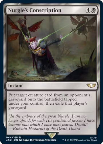 Nurgle's Conscription (Surge Foil) (44), Universes Beyond: Warhammer 40,000 — Magic card price