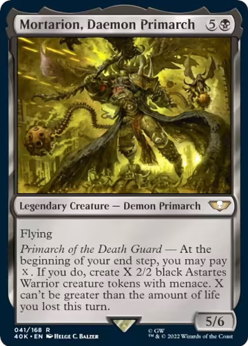 Mortarion, Daemon Primarch (Surge Foil) (41), Universes Beyond: Warhammer 40,000 — Magic card price