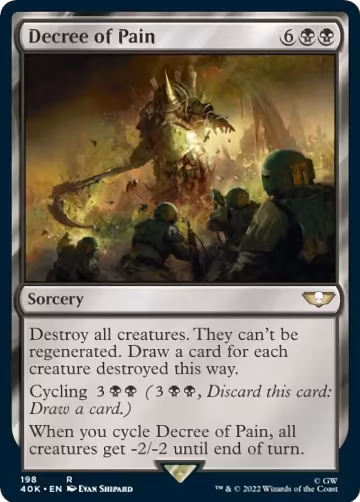 Decree of Pain (Surge Foil) (198), Universes Beyond: Warhammer 40,000 — Magic card price