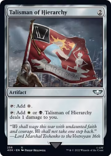 Talisman of Hierarchy (Surge Foil) (256), Universes Beyond: Warhammer 40,000 — Magic card price