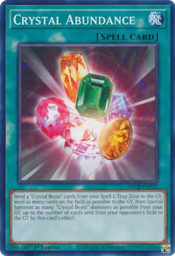 Crystal Abundance (SDCB-EN022), Structure Deck: Legend of the Crystal Beasts — Yu-Gi-Oh! card price
