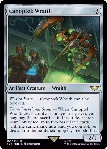 Canoptek Wraith (153), Universes Beyond: Warhammer 40,000 — Magic card price