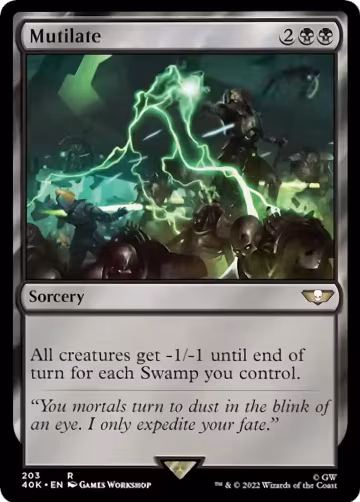 Mutilate (203), Universes Beyond: Warhammer 40,000 — Magic card price