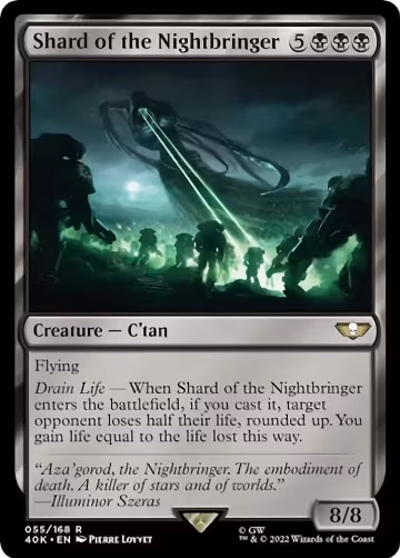 Shard of the Nightbringer (Surge Foil) (55), Universes Beyond: Warhammer 40,000 — Magic card price