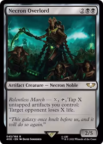 Necron Overlord (Surge Foil) (43), Universes Beyond: Warhammer 40,000 — Magic card price
