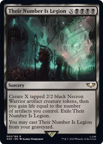 Their Number Is Legion (Surge Foil) (63), Universes Beyond: Warhammer 40,000 — Magic card price
