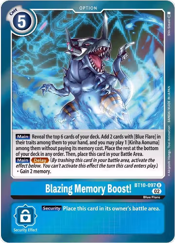 Blazing Memory Boost! (BT10-097 R), Xros Encounter — Digimon card price