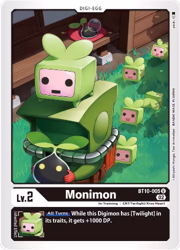 Monimon (BT10-005 U), Xros Encounter — Digimon card price