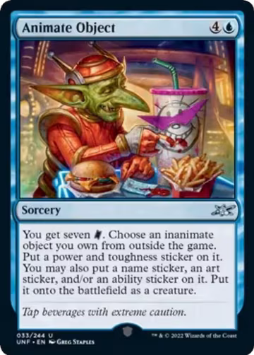 Animate Object (33), Unfinity — Magic card price