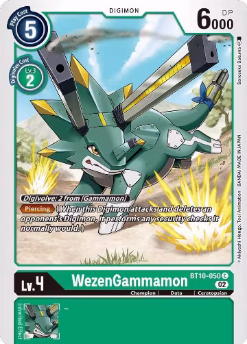 WezenGammamon (BT10-050 C), Xros Encounter — Digimon card price