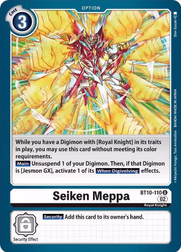 Seiken Meppa (BT10-110 U), Xros Encounter — Digimon card price