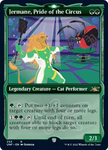 Jermane, Pride of the Circus (Showcase) (253), Unfinity — Magic card price