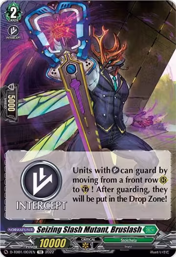 Seizing Slash Mutant, Bruslash (D-TD01/007EN), D-TD01: Urara Haneyama -Bandmaster of Blossoming Bonds- — Vanguard card price