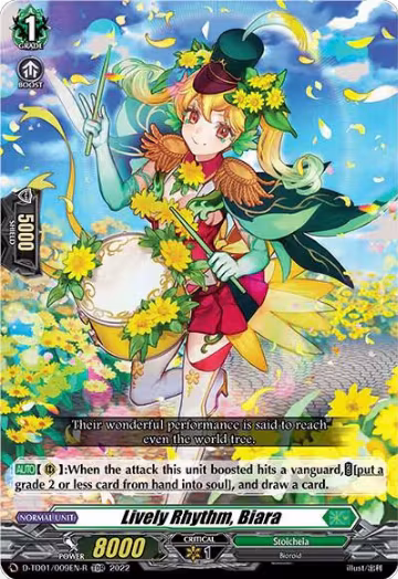 Lively Rhythm, Biara (Foil) (D-TD01/009EN-R), D-TD01: Urara Haneyama -Bandmaster of Blossoming Bonds- — Vanguard card price