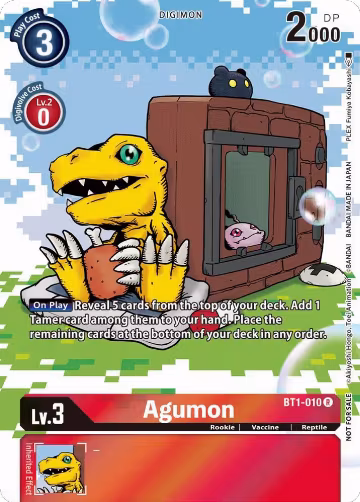 Agumon - BT1-010 (25th Special Memorial Pack) (BT1-010 R), Release Special Booster 1.0 — Digimon card price