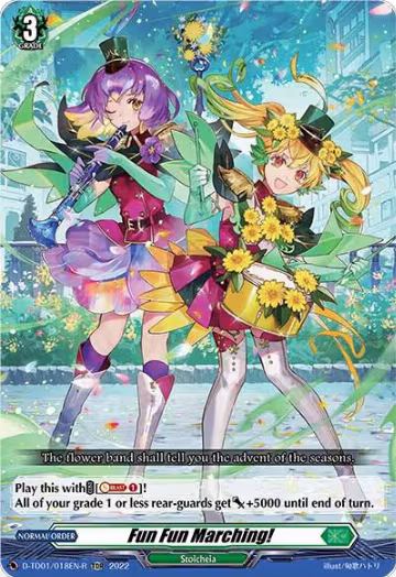 Fun Fun Marching! (Foil) (D-TD01/018EN-R), D-TD01: Urara Haneyama -Bandmaster of Blossoming Bonds- — Vanguard card price