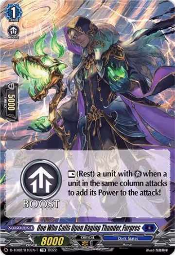 One Who Calls Upon Raging Thunder, Furgres (Tutorial Card) (D-TD02/010EN-T), D-TD02: Michiru Hazama -Demonic Jewel Dragon of the Four Flames- — Vanguard card price