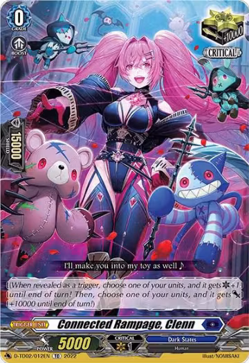 Connected Rampage, Clenn (D-TD02/012EN), D-TD02: Michiru Hazama -Demonic Jewel Dragon of the Four Flames- — Vanguard card price