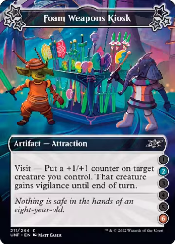 Foam Weapons Kiosk (2-6) (211), Unfinity — Magic card price