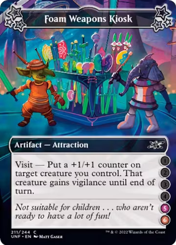 Foam Weapons Kiosk (5-6) (211), Unfinity — Magic card price