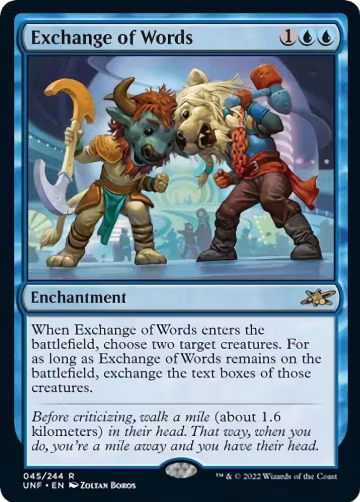 Exchange of Words (45), Unfinity — Magic card price