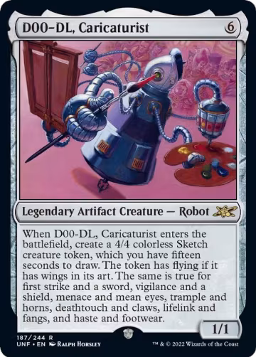 D00-DL, Caricaturist (187), Unfinity — Magic card price