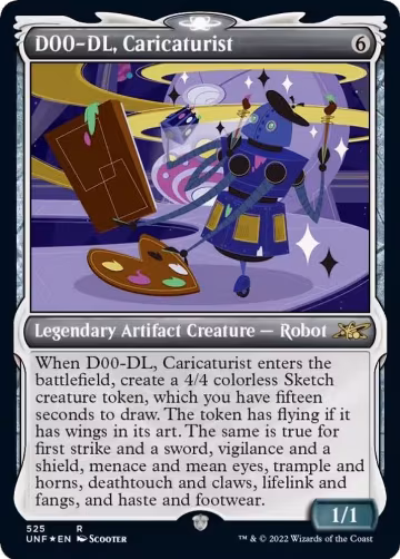 D00-DL, Caricaturist (Showcase) (274), Unfinity — Magic card price